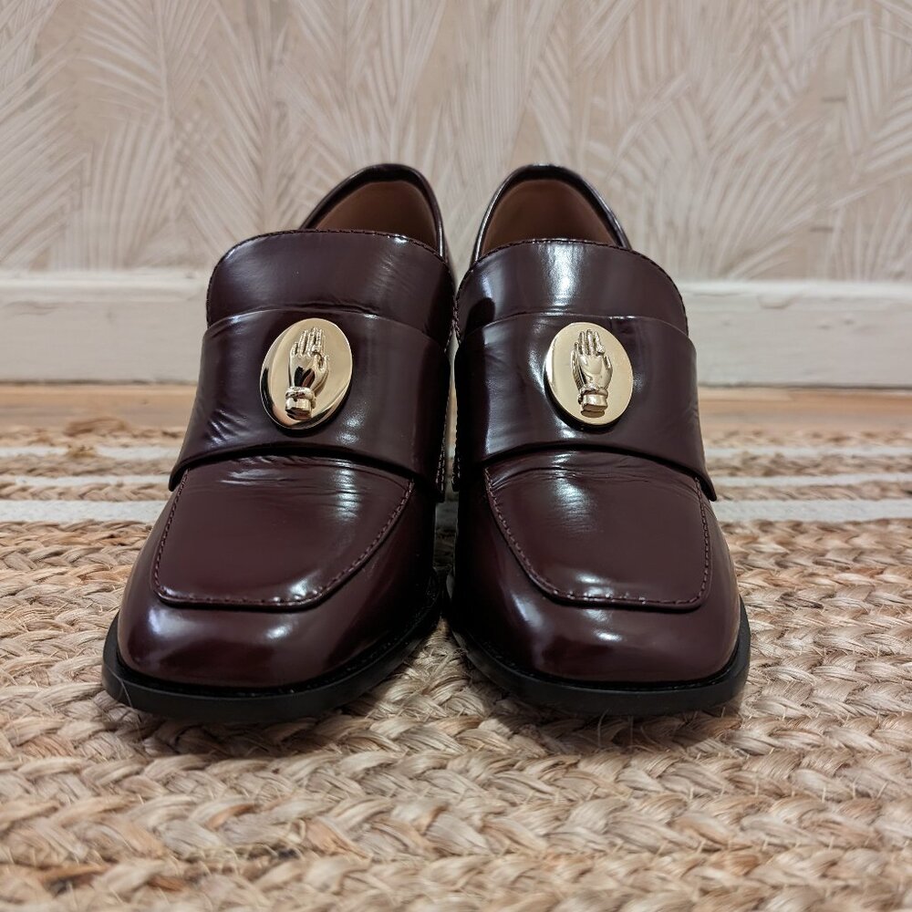 NOMASEI Trench Loafers in Burgandy Patent Leather Size EU 40.5 US 9.5